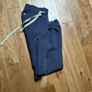 Figs high waisted joggers space navy small petite